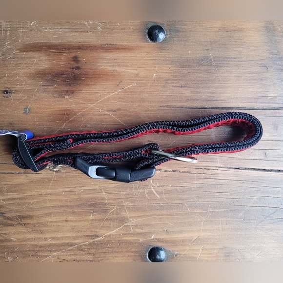 2 /$15  Hamilton Dog Collar Nylon Ribbon Overlay  18" to 26" Red Barbed Wire - Picture 7 of 7